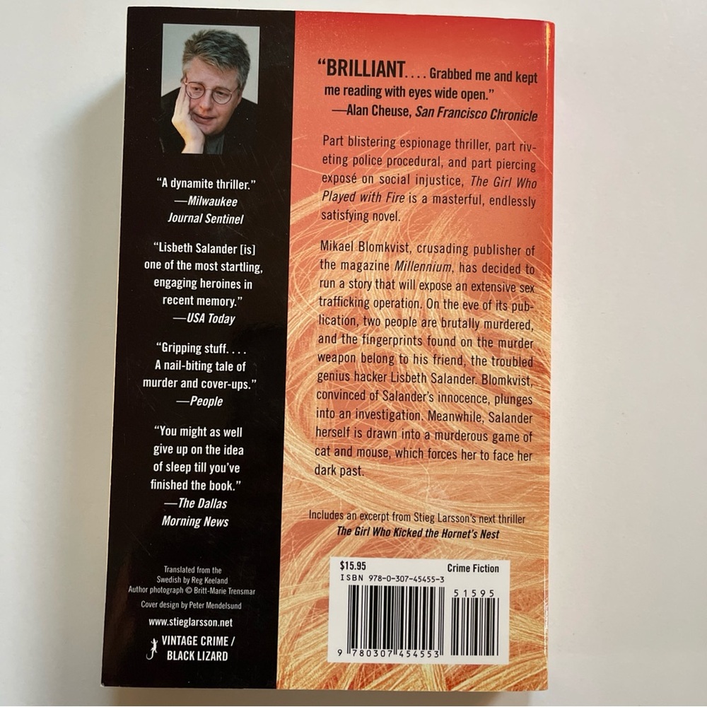 The Girl Who Played with Fire : Stieg Larsson Paperback New - Picture 2 of 2